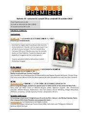 Bulletin 43 : semaine du samedi 20 au vendredi 26 octobre 2012