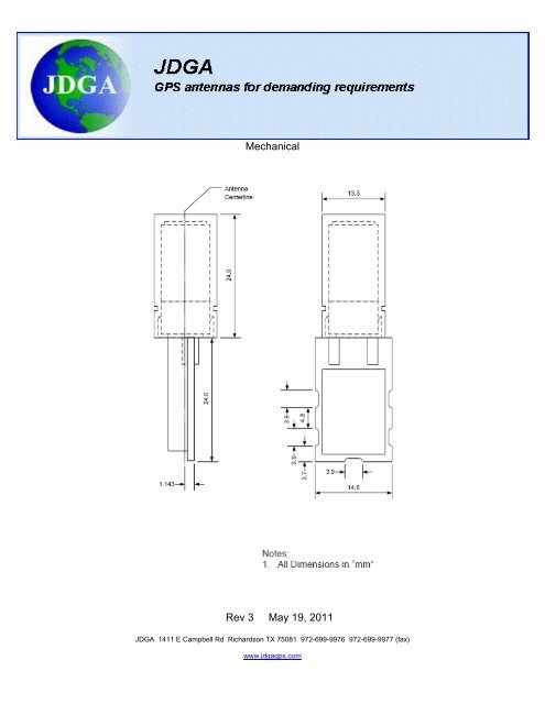 JDGA QVSMA-20 Active SMT GPS Antenna 24dB