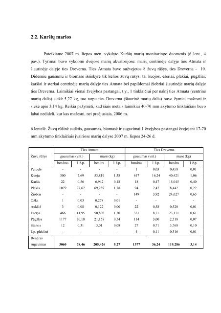 2007 metų tyrimų rezultatų analizės ataskaita - Aplinkos apsaugos ...