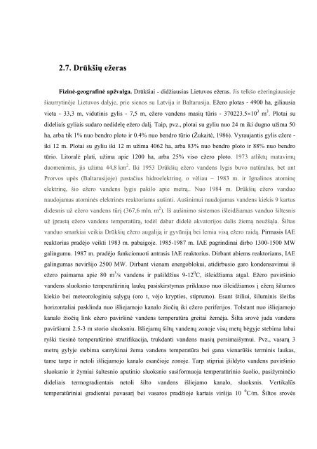 2007 metų tyrimų rezultatų analizės ataskaita - Aplinkos apsaugos ...