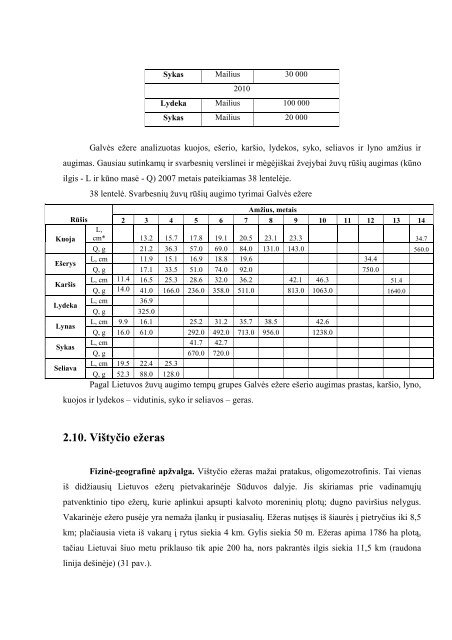 2007 metų tyrimų rezultatų analizės ataskaita - Aplinkos apsaugos ...