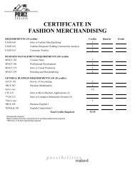 certificate in fashion merchandising - Pierce College - Ctc.edu