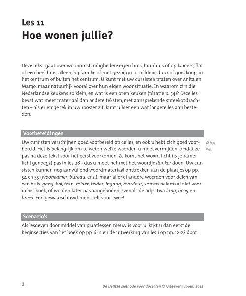 Les 11 Hoe wonen jullie? - NT2.nl