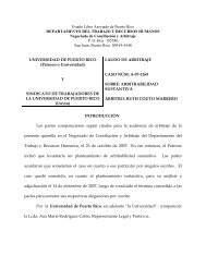 universidad de puerto rico - Departamento del Trabajo y Recursos ...