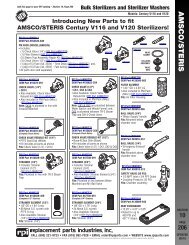 RPI now offers parts to fit Century V116 & V120 bulk sterilizers