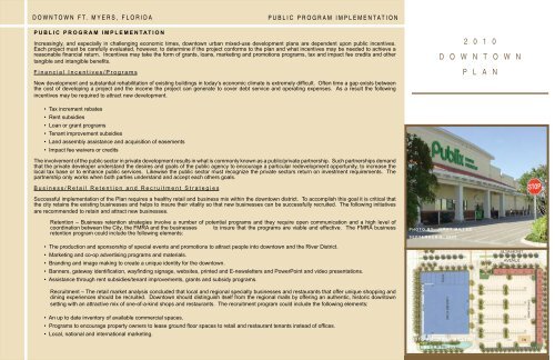 2010 Downtown Plan - Fort Myers Business Development