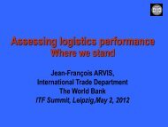 Assessing logistics performance - International Transport Forum's ...