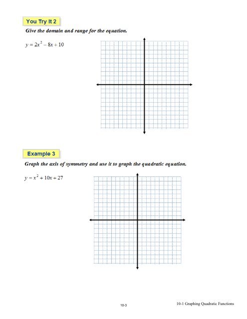 10-1 Graphing Quadratic Functions.odt