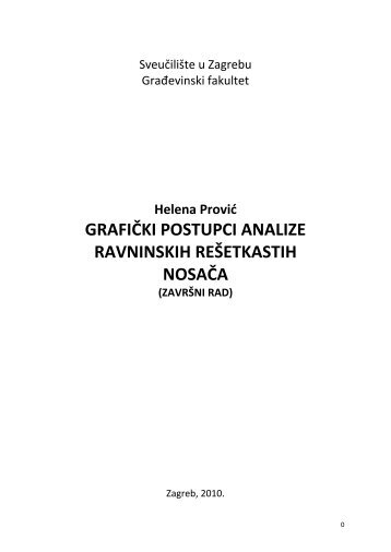 grafiÄki postupci analize ravninskih reÅ¡etkastih nosaÄa - GraÄevinski ...