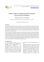 mobile ad hoc networks providing efficient multicasting techniques