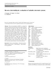 Reverse electrodialysis: evaluation of suitable electrode systems - ITM