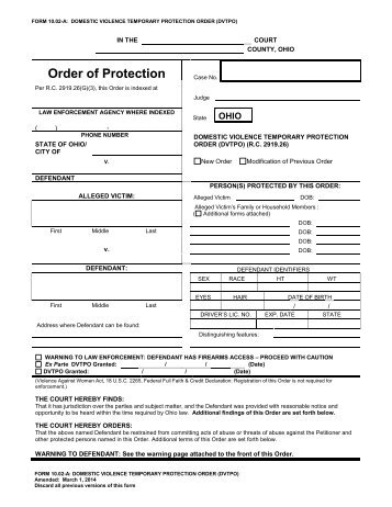 Form 10.02-A: Domestic Violence Temporary Protection Order ...