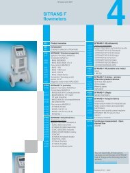 SITRANS F flowmeters