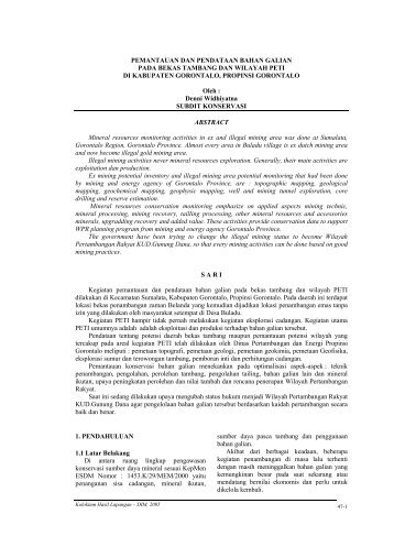 47. konservasi - gorontalo, gorontalo.pdf - Pusat Sumber Daya ...