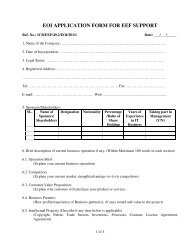 EOI APPLICATION FORM FOR EEF SUPPORT - basis