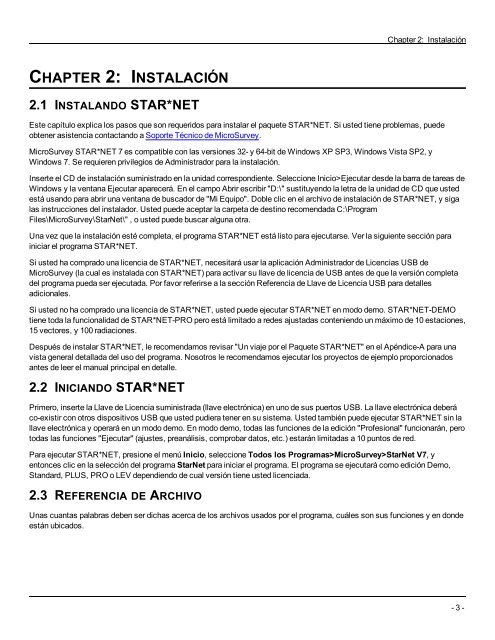 STAR*NET Reference Manual - MicroSurvey Downloads Site