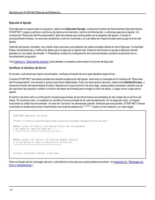 STAR*NET Reference Manual - MicroSurvey Downloads Site