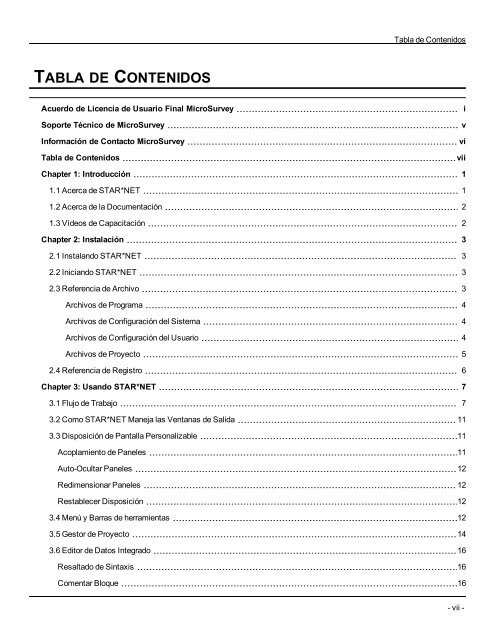 STAR*NET Reference Manual - MicroSurvey Downloads Site