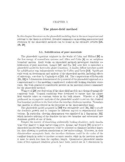 Phase-field modeling of diffusion controlled phase ... - KTH Mechanics