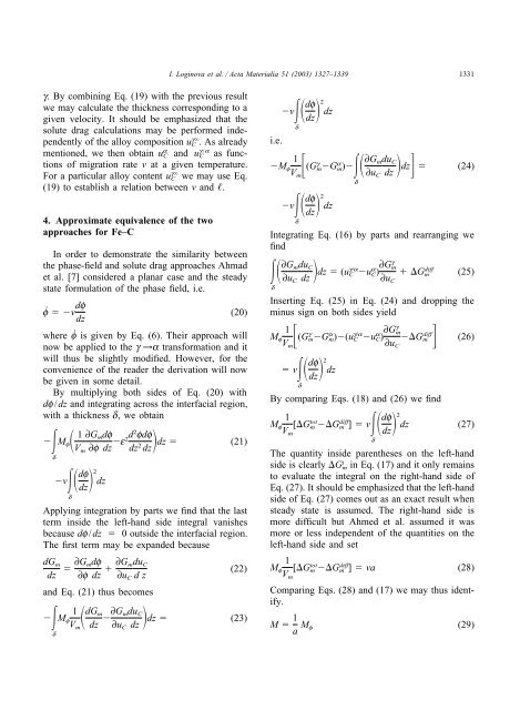 Phase-field modeling of diffusion controlled phase ... - KTH Mechanics