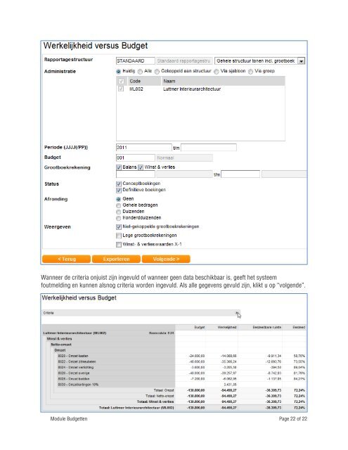 Module Budgetten - Anbo