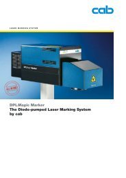 DPLMagic Marker The Diode-pumped Laser Marking System by cab