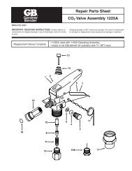 Repair Parts Sheet CO2 Valve Assembly 1225A - Gardner Bender