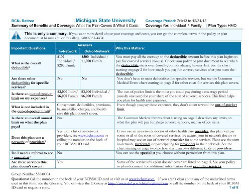 BCN (Retiree Faculty and Staff version) - MSU Human Resources