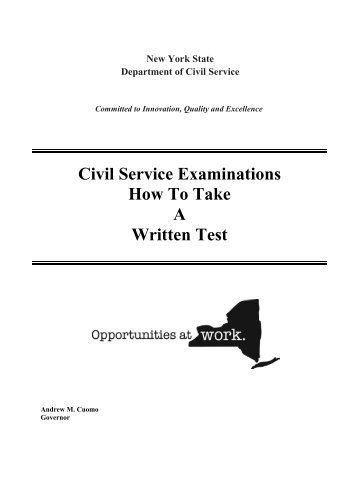 Civil Service Examinations - How to take a written test? - Tioga County