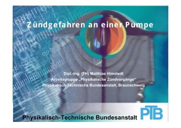 Zündgefahren an einer Pumpe