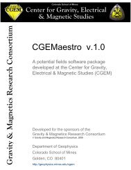 phd thesis geophysics CGEMaestro v.1.0 - Geophysics - Colorado School of Mines