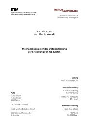 Bachelorarbeit von Martin Wehrli Methodenvergleich der - ETH Zürich