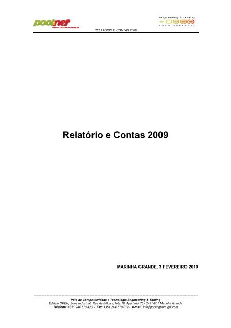 Relatório de Contas 2009 - Compete - Qren