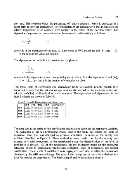 A Model for Evaluation of Professional Organizations Using AHP ...