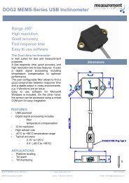 DOG2 MEMS-Series USB Inclinometer - Measurement Specialties, Inc.