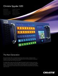 Christie Spyder X20 Brochure - Christie Digital Systems