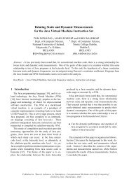 Relating Static and Dynamic Measurements for the Java Virtual ...