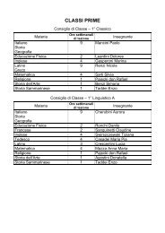 CLASSI PRIME - Portale dell'educazione
