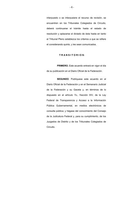 acuerdo general nÃºmero 12/2008, de primero de diciembre de dos ...