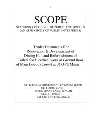Tender Documents For Renovation & Development of ... - scope