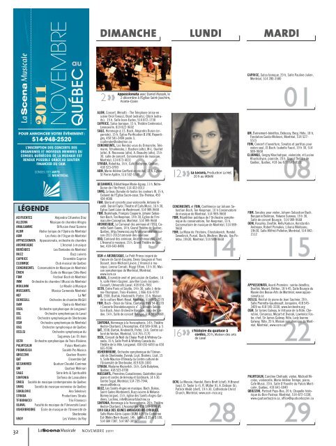 concerts - La Scena Musicale