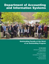 Fall 2003 Magazine (PDF) - Department of Accounting & Information ...
