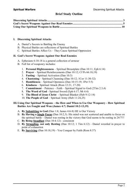 Spiritual Warfare Booklet A4.pdf - Bible Baptist Church of Blarney