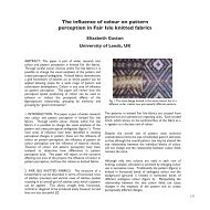 The influence of colour on pattern perception in Fair Isle knitted fabrics