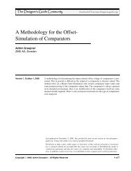 A Methodology for the Offset-Simulation of Comparators