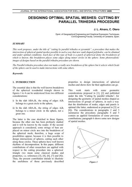 designing optimal spatial meshes: cutting by parallel trihedra ...