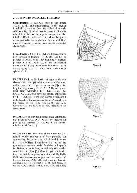 designing optimal spatial meshes: cutting by parallel trihedra ...