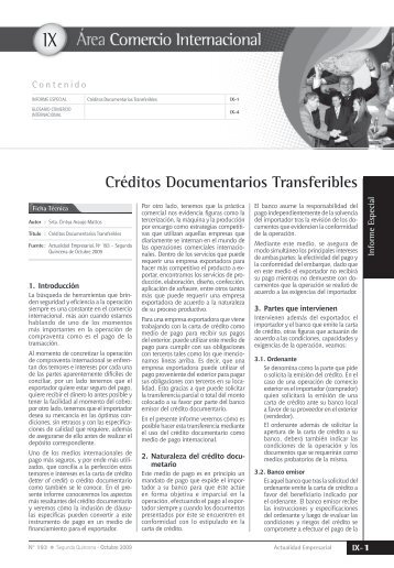 55-Créditos documentarios, cartas de crédito, standby 