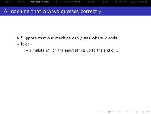 NFA, DFA, and regular expressions - 204213 Theory of Computation