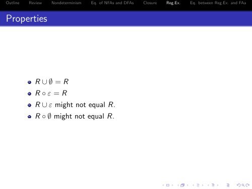 NFA, DFA, and regular expressions - 204213 Theory of Computation